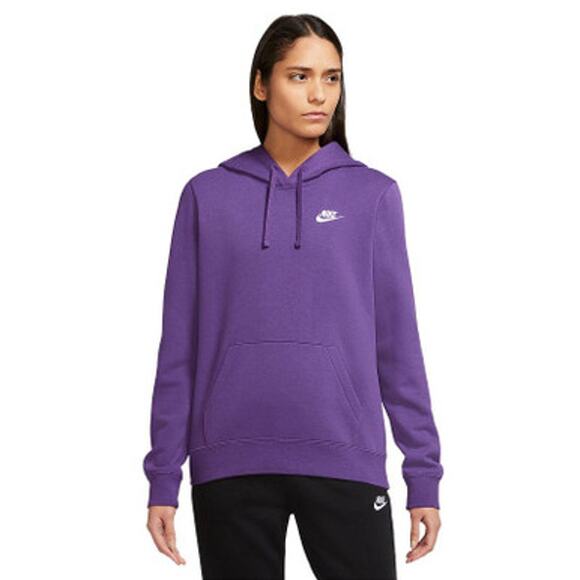 Nike Women’s Sportswear Club Fleece Pullover Hoodie Sweatshirt Size S Purple - Picture 1 of 5